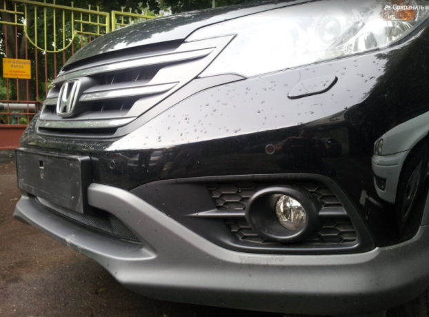 Защита радиатора "Standart" Honda CR-V 2.0 (2012-2015) чёрная купить недорого с доставкой в Саров