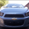 Защита радиатора "Standart" Chevrolet Aveo (2011-2015) верх, чёрная купить недорого с доставкой в Саров