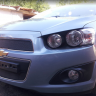 Защита радиатора "Standart" Chevrolet Aveo (2011-2015) верх, чёрная купить недорого с доставкой в Саров