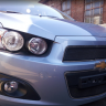 Защита радиатора "Standart" Chevrolet Aveo (2011-2015) верх, чёрная купить недорого с доставкой в Саров