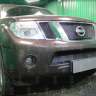 Защита радиатора "PREMIUM" Nissan Pathfinder, Navara (2010-2015) верх, чёрная купить недорого с доставкой в Саров