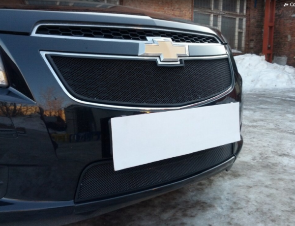 Защита радиатора "Standart" Chevrolet Cruze (2008-2013) верх, чёрная купить недорого с доставкой в Саров
