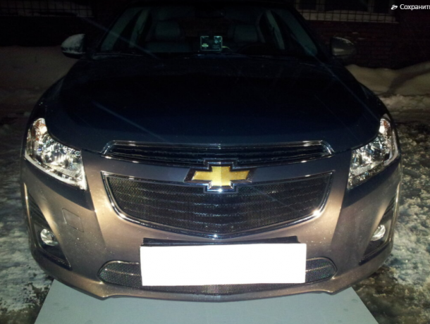 Защита радиатора "Standart" Chevrolet Cruze (2012-2015) верх, чёрная купить недорого с доставкой в Саров