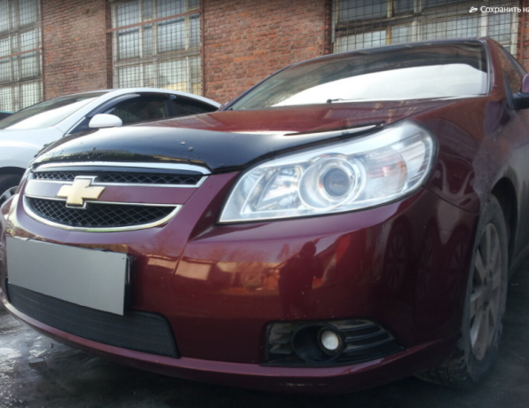 Защита радиатора "Standart" Chevrolet Epica (2006-2013) чёрная купить недорого с доставкой в Саров