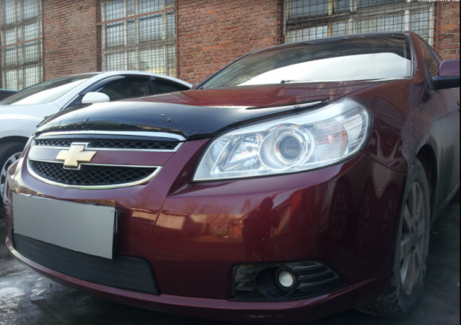 Защита радиатора "Standart" Chevrolet Epica (2006-2013) чёрная купить недорого с доставкой в Саров