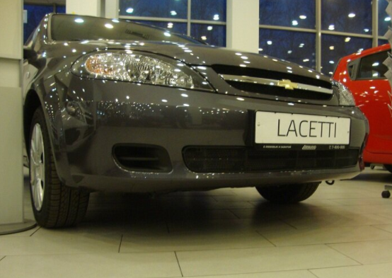 Защита радиатора "Standart" Chevrolet Lacetti (хэтчбек) чёрная купить недорого с доставкой в Саров