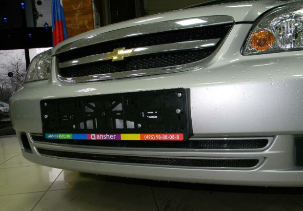 Защита радиатора "Standart" Chevrolet Lacetti седан (2004-2013) чёрная купить недорого с доставкой в Саров