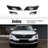 Накладки на фары прозрачные для Skoda Kodiaq (2016-2021) 4 шт (фары+птф) купить недорого с доставкой в Саров