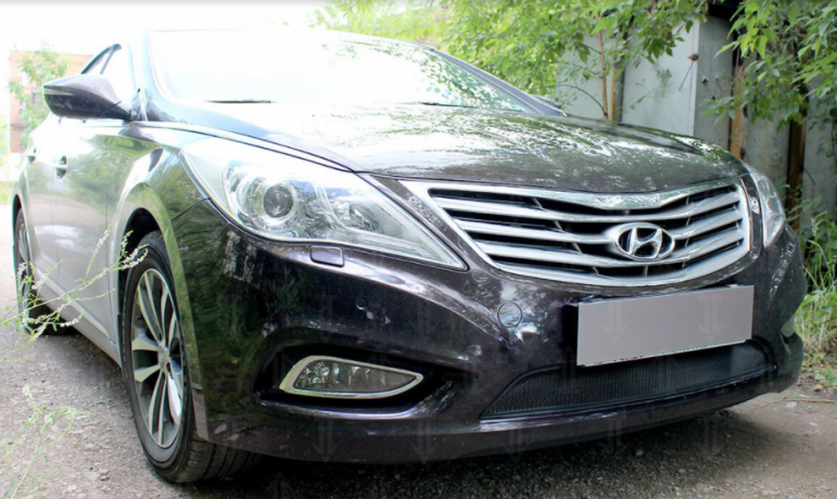Защита радиатора "Standart" Hyundai Grandeu (2012-2015) чёрная купить недорого с доставкой в Саров