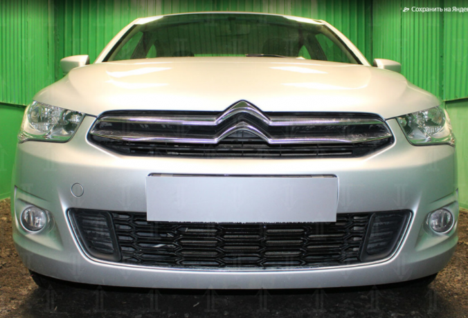 Защита радиатора "Standart" Citroen C-Elysee (2012-2017) чёрная купить недорого с доставкой в Саров