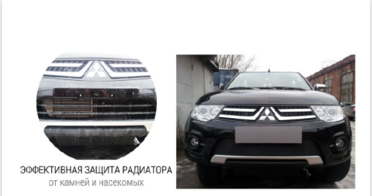 Защита радиатора "Standart" Citroen C4 (2010-2015) чёрная купить недорого с доставкой в Саров