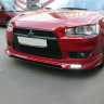 Накладка (юбка) переднего бампера "Zodiak" (с планкой) для Mitsubishi Lancer X (2007-2010) купить недорого с доставкой в Саров