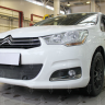 Защита радиатора "Standart" Citroen C4 (2010-2015) под парктроник, чёрная купить недорого с доставкой в Саров