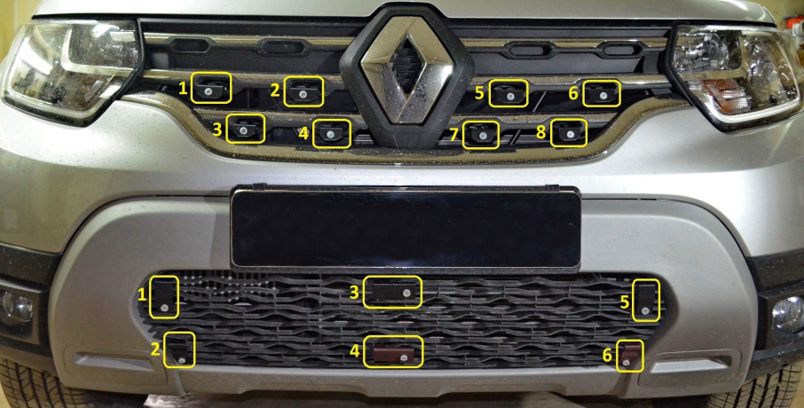 Заглушка №2 (низ/глухая) "КАРТ" для Renault Duster 2 (с 2021 г.в.) купить недорого с доставкой в Саров