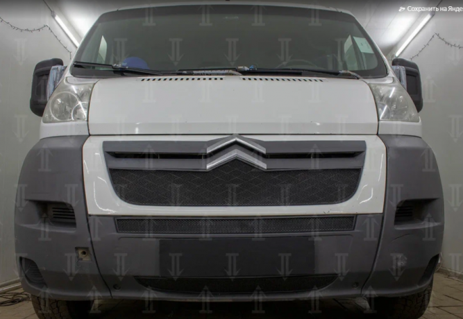 Защита радиатора "Standart" Citroen Jumper (2006-2014) верх, чёрная купить недорого с доставкой в Саров