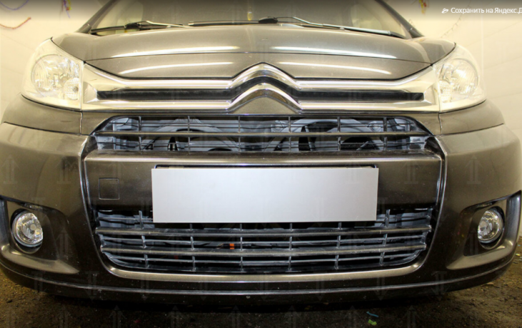Защита радиатора "Standart" Citroen Jumpy рестайлинг (2012-2017) верх, чёрная купить недорого с доставкой в Саров