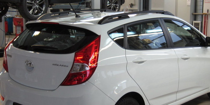 Рейлинги для Hyundai Solaris (2011-2017) хэтчбек Чёрный купить недорого с доставкой в Саров