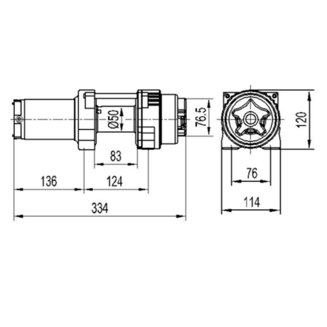 Лебедка для квадроцикла "Master Winch" Х2500, электрическая, 12В купить недорого с доставкой в Саров