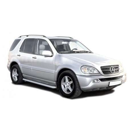 Защита порогов с алюминиевым листом (d63,5) для Mercedes-Benz ML 320/350 (2001-2005)(Окрашенное) купить недорого с доставкой в Саров