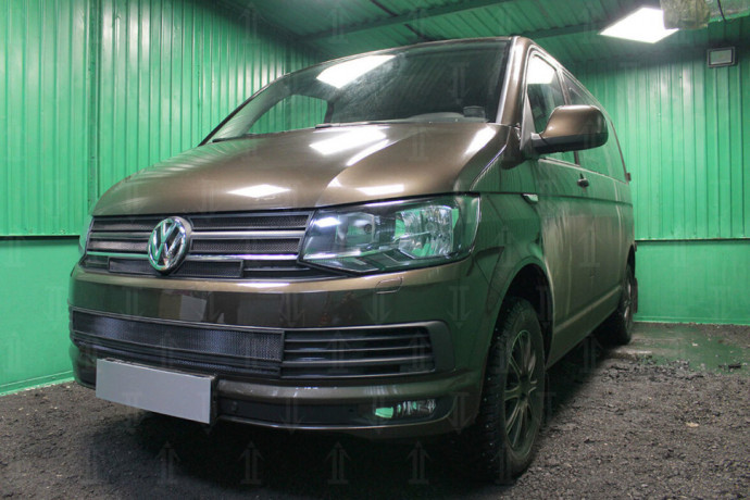 Защита радиатора "Standart" Volkswagen T6 Transporter, Multivan,Caravelle (2015-2020) низ, чёрная купить недорого с доставкой в Саров