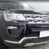 Защита радиатора "Standart" Ford Explorer рестайлинг-2 (2018-2019) верх, чёрная купить недорого с доставкой в Саров