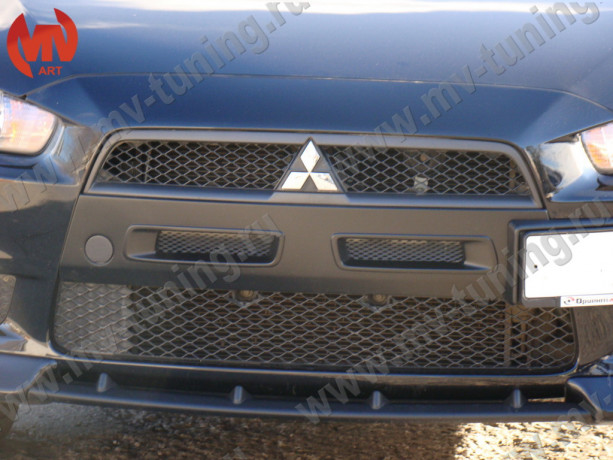 Воздуховоды радиатора в передний бампер (Цельные) var №1 для Mitsubishi Lancer X (2007-2010) купить недорого с доставкой в Саров
