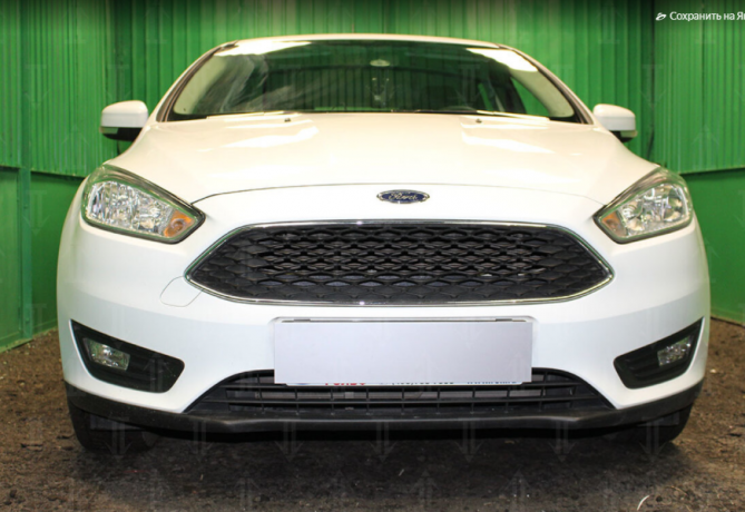 Защита радиатора "Standart" Ford Focus III рестайлинг (2014-2019) низ, чёрная купить недорого с доставкой в Саров