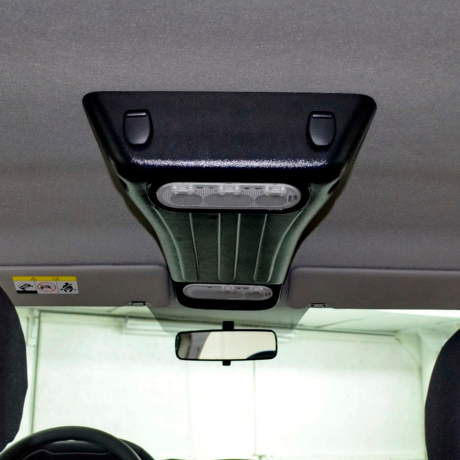 Полка на потолок "КАРТ" для Renault Duster дорестайлинг до 2015 г.в. (в черном АБС пластике) купить недорого с доставкой в Саров