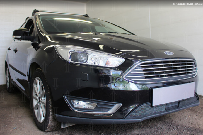 Защита радиатора "Standart" Ford Focus III рестайлинг (2014-2019) под датчик ACS+ASLD, чёрная купить недорого с доставкой в Саров