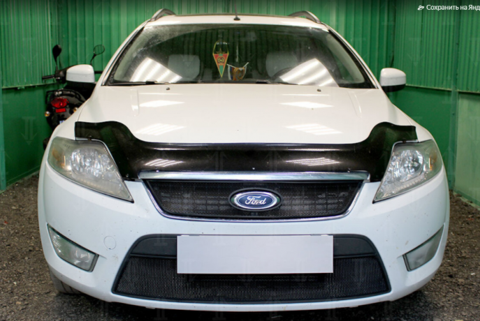 Защита радиатора "Standart" Ford Mondeo IV (2007-2010) верх, чёрная купить недорого с доставкой в Саров
