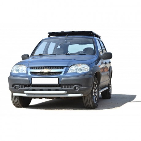 Защита переднего бампера «Труба двойная» (без коробочек), B@3 2123 "Chevrolet Niv@" RS купить недорого с доставкой в Саров
