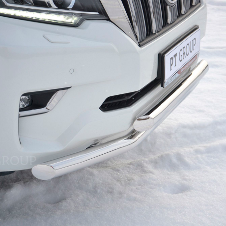 Защита переднего бампера двойная d63/63мм (НПС) TOYOTA LAND CRUISER PRADO 150 (2017-н.в.) купить недорого с доставкой в Саров