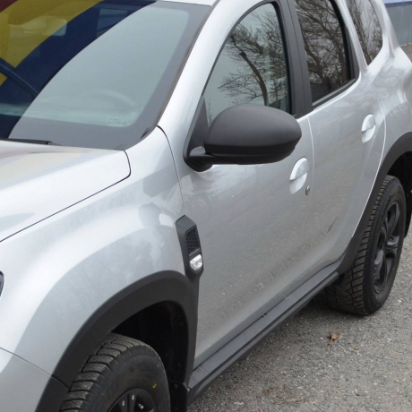 Накладки на зеркала с козырьком "КАРТ" для Renault Duster 2 (с 2021 г.в.) тиснение, с комплектацией купить недорого с доставкой в Саров