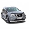 Защита порогов с алюминиевым листом (d63,5) для Nissan Terrano (2014-н.в.)(Окрашенное) купить недорого с доставкой в Саров