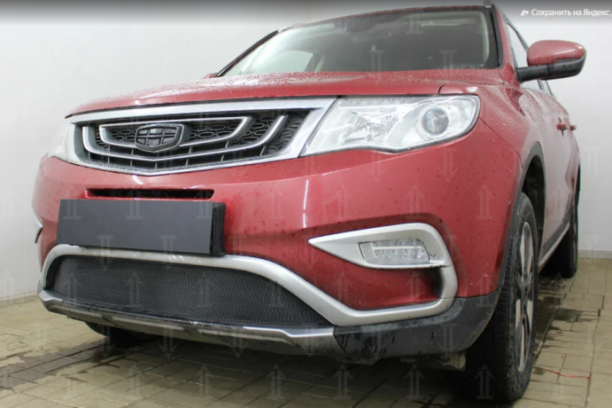 Защита радиатора "Standart" Geely Atlas I (2017-н.в.) чёрная купить недорого с доставкой в Саров