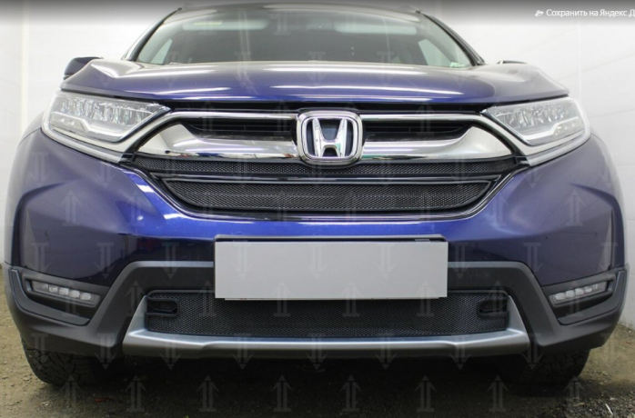 Защита радиатора "Standart" Honda CR-V (2016-2020) верх, чёрная купить недорого с доставкой в Саров