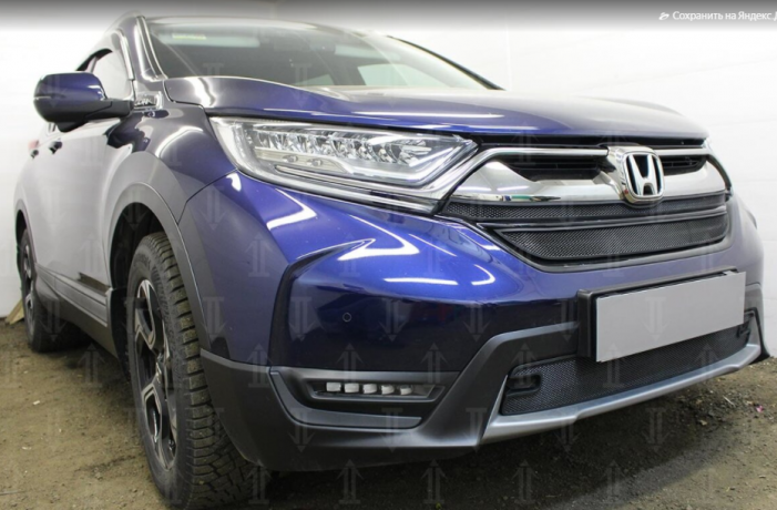Защита радиатора "Standart" Honda CR-V (2016-2020) верх, чёрная купить недорого с доставкой в Саров