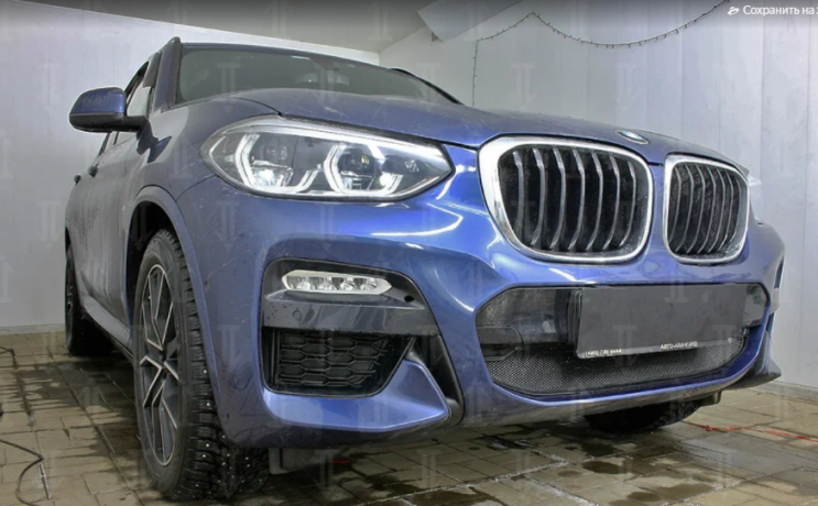 Защита радиатора "Standart" BMW X3 (2017-2021) чёрная купить недорого с доставкой в Саров