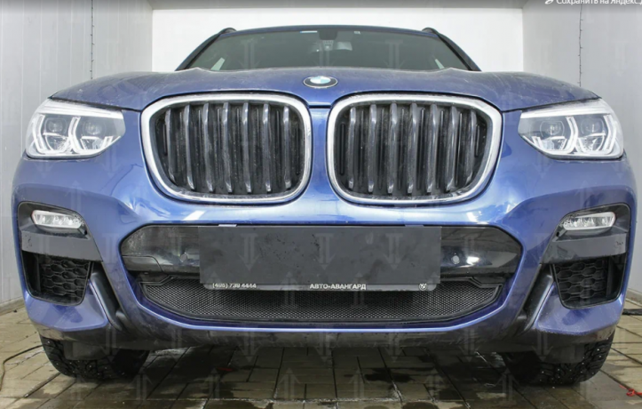 Защита радиатора "Standart" BMW X3 (2017-2021) чёрная купить недорого с доставкой в Саров