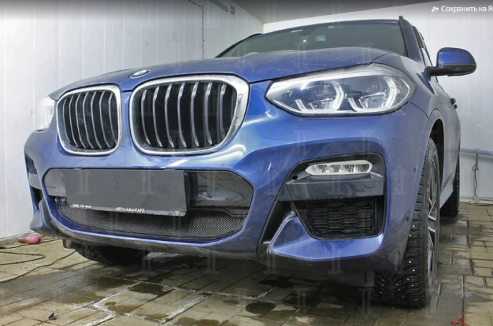 Защита радиатора "Standart" BMW X3 (2017-2021) чёрная купить недорого с доставкой в Саров