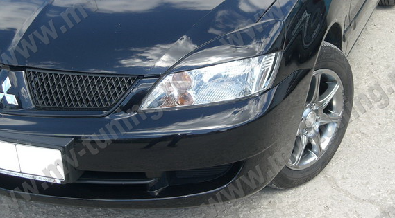 Накладки на фары (реснички) широкие var №2 для Mitsubishi Lancer IX (2004-2007) купить недорого с доставкой в Саров