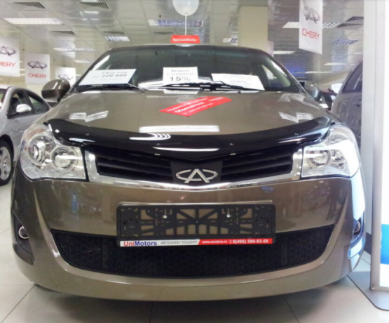 Защита радиатора "Standart" Chery Bonus, Very (2011-2016) чёрная купить недорого с доставкой в Саров