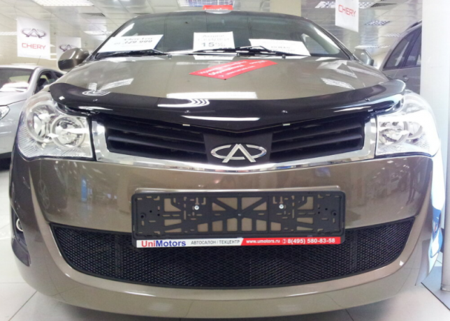 Защита радиатора "Standart" Chery Bonus, Very (2011-2016) чёрная купить недорого с доставкой в Саров
