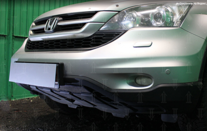 Защита радиатора "Standart" Honda CR-V рестайлинг (2009-2012) чёрная купить недорого с доставкой в Саров