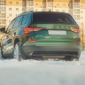 Имитация насадок глушителя SILVER (серебристый глянец) для Skoda Kodiaq (2016-н.в.) купить недорого с доставкой в Саров